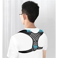 QJSMGZS Posture Corrector for Back Belt Prevent Slouching Relieve Pain Posture Straps Clavicle Support Brace for Women Men 40-90 KG (Size : Large)