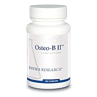 Osteo B II Optimal Bone Health Support, Healthy Aging, CaMg, Easy to Swallow Tablet, Purified Chondroitin Sulfates. 180 Tabs