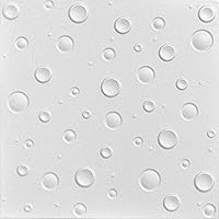 A La Maison Ceilings R07 Bubbles Foam Glue-up Ceiling Tile (21.6 sq. ft./Case), Pack of 8, Plain White