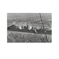 Posters Sleeping Over Manhattan 1932 Man Napping on A Beam Eating Lunch on Top of A Skyscraper Wall Art Canvas Art Posters Painting Pictures Wall Art Prints Wall Decor for Bedroom Home Office Decor P