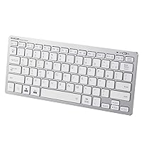 Elecom TK-FBP102SV/EC Bluetooth Multi-Pairing Mini Keyboard, Pantograph Type, Lightweight, Thin, 3 Devices Simultaneous Pairing, Compatible with Mac OS, iPad OS, Window OS, Silver, Silver