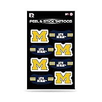 NCAA Vertical Tattoo Peel & Stick Temporary Tattoos - Eye Black - Game Day Approved!