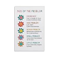 ZGOBMZ How Big Is My Problem, Size of Problem Poster, School Counselor, Kids Therapy, Zones of Regulation, Feelings Chart for Kids, CBT Print Unframe 12x18inch(30x45cm)