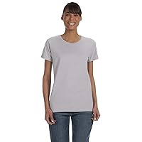 Gildan Schwere Baumwolle Damen 5,3 oz Missy Fit T-Shirt (g500l), Mittel, Grau - Sport Grey