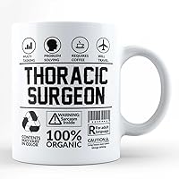 Thoracic Surgeon Funny Perfect Sarcasm Mug/Gift For Medical Professional Thoracic Surgeon Black Coffee Mug By HOM
