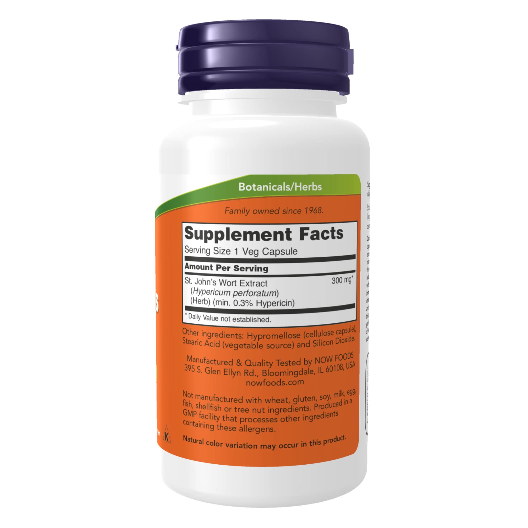 NOW Supplements, St. John's Wort (Hypericum perforatum) 300 mg, Standardized Extract, 100 Veg Capsules (Pack of 2)