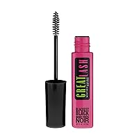 Maybelline Great Lash Washable Mascara Makeup, Volumizing Lash-Doubling Formula That Conditions As It Thickens, Blackest Black, 1 Count