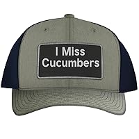 I Miss Cucumbers - Leather Black Patch Engraved Trucker Hat