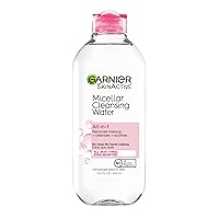 SkinActive Micellar Water for All Skin Types, Facial Cleanser & Makeup Remover, 13.5 Fl Oz (400mL), 1 Count (Packaging May Vary)