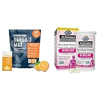 Coromega MAX 2400mg Omega-3 Fish Oil Citrus Burst, 60 Packets + Dr. Formulated 50 Billion CFU 16 Strain Probiotics for Women's Digestive Vaginal & Immune Health, 30 Capsules