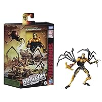 Transformers Toys Generations War for Cybertron: Kingdom Deluxe WFC-K5 Blackarachnia Action Figure - Kids Ages 8 and Up, 5.5-inch