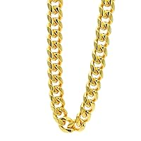 TUOKAY 18K Heavy Big Faux Gold Chain Necklace,16mm 30 Inch Hip Hop Long Big Fake Gold Rapper Chain, Punk Style Shiny 90s Cuban Link Chain