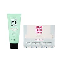 Elizabeth Mott - Thank Me Later Color Correcting Face Primer 30g and Thank Me Later Clean Face Towels - Cruelty Free - (2 - Pack Bundle)