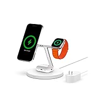 MagSafe 3-in-1 Wireless Charger Stand - Fast Charging for iPhone 15, 14, 13 Series & Apple Watch - Magnetic Charging Station for Multiple Apple Devices