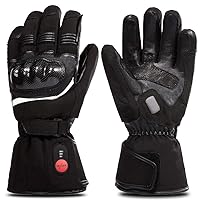SAVIOR HEAT Heated Gloves for Men Women, Rechargeable Electric Heated Gloves, Heated Skiing Gloves and Snowboarding Gloves