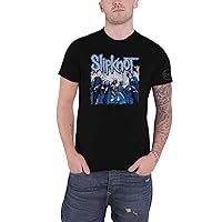 Slipknot Men's 20th Anniversary Tattered & Torn (Back Print) Slim Fit T-Shirt Black