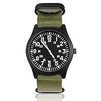 Vicloon Men's Quartz Watch Wrist Watch Car Calendar Minimalist Analog Dial Canvas Fabric Band Men's Watch Daily Wrist Watch Solar Movement