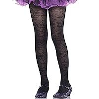 AMSCAN Black Spider Web Tights - Child Size (Medium-Large), 1 Count - Comfortable & Stretchable - Perfect for Parties, Costumes, & Fashion Accessory