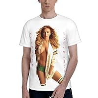Scarlett Johansson T Shirt Men's Classic Casual Tee Summer Comfort O-Neck Short Sleeve Shirts