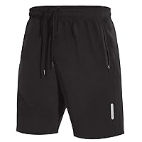 SIHOHAN Herren Sport Shorts Schnell Trocknend Sporthose Kurze Hose mit Reißverschlusstasch Geeignet für Verschiedene Freizeit und Sport Gelegenheiten