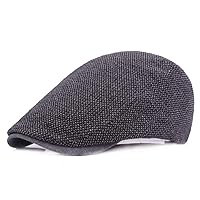 Hunting Hat Comfortable Unisex Adult CottonTweed Ivy Casket Taxi Driver Gatsby Golf Beret Driving Cap Hat (Color : Black)