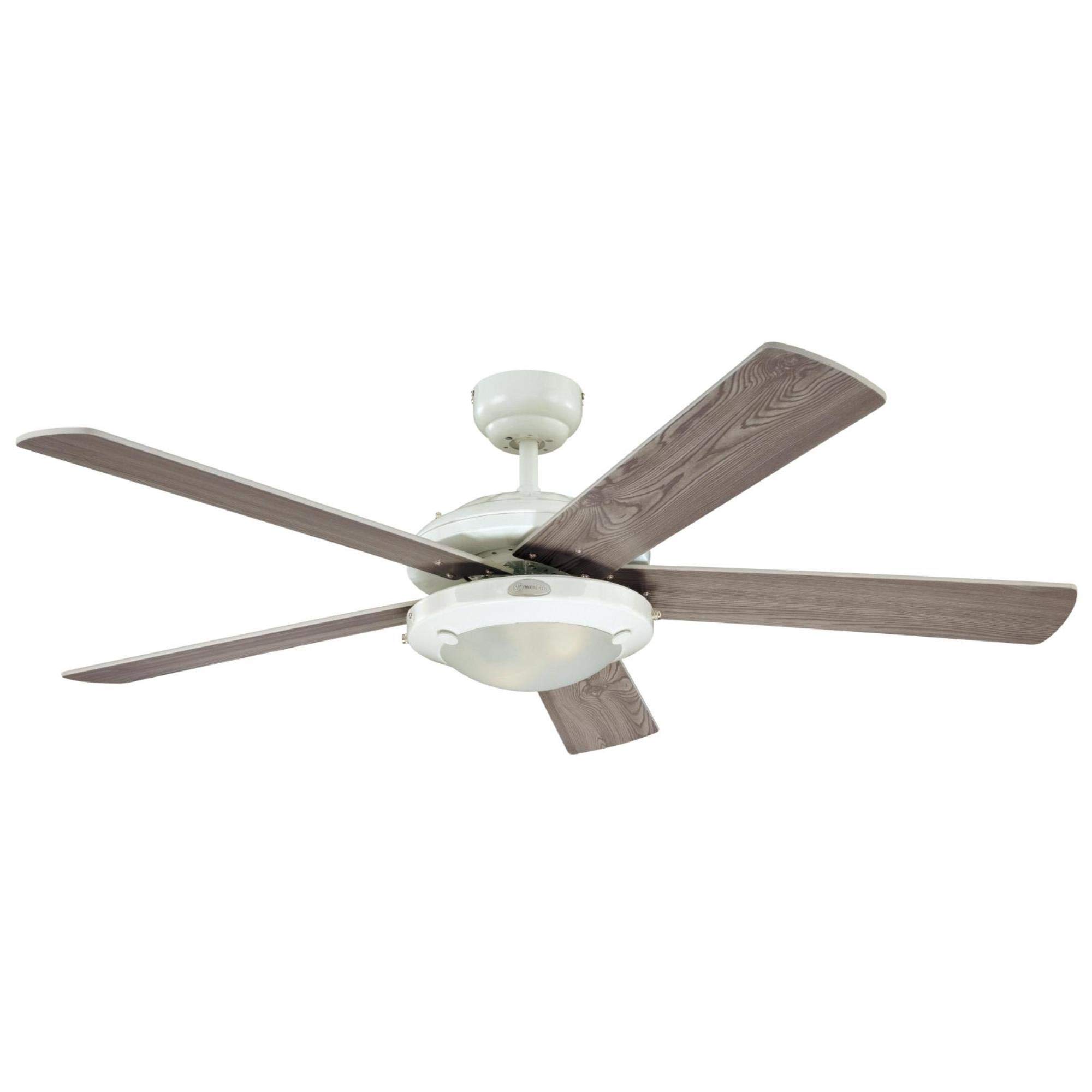 Westinghouse Lighting 7233600 Comet Indoor Ceiling Fan with Light, White