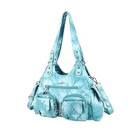 Nicole & Doris Women's Handbag, Crossbody Bag, 3-Way Tote Bag, Large Capacity, Many Pockets, Multiple Storage, Lightweight, Water Repellent, Shoulder Bag, Handheld, Stylish, PU Leather, Retro,