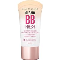 Maybelline Dream Fresh Skin Hydrating BB cream, 8-in-1 Skin Perfecting Beauty Balm with Broad Spectrum SPF 30, Sheer Tint Coverage, Oil-Free, Light/Medium, 1 Fl Oz