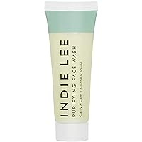 Indie Lee Purifying Face Wash - Hydrating Facial Cleanser + Makeup Remover - With Orange, Lavender, Burdock + Jasmine - Foam Face Wash for All Skin Types (30ml)
