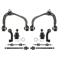 10pc Front Upper Control Arms Suspension Kit w/Ball Inner Outer Tie Rods for F150 4WD 2009-2014, F150 AWD 2011-2012, K80306 K80308 K750362