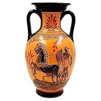 Greek Amphora 26cm,Pottery Pot,shows Achilles, God Dionysus