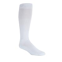 Sigvaris 18-25mmHg Mens Closed Toe Knee High Compression Sock, Large & Short, White
