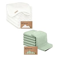 KeaBabies 6-Pack Organic Baby Washcloths - Soft Viscose Derived from Bamboo Washcloth, Baby Wash Cloths, Baby Wash Cloth for Newborn, Kids, Bath Baby Towels, Face Towel, Face Cloths for Washing Face