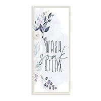 Stupell Industries Wash Soak Relax Sentiment Spring Roses Blooming, Designed by Kim Allen Wall Plaque, Purple