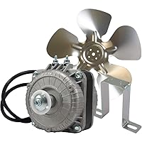 Appli Parts APFM-101E 10W refrigeration condenser and evaporator motor 115V 60Hz 0.65A 1450rpm includes base and 9in aluminum Fan Blade CCW shaft end Universal fit
