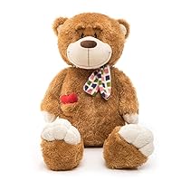 MaoGoLan Cute Fluffy Giant Teddy Bear 30 Inch Stuffed Bear Animal Plush Soft Cuddly Hugging Bear