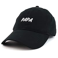 Trendy Apparel Shop Papa Embroidered Soft Crown 100% Brushed Cotton Cap