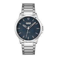 1530186 Men's Analogue Quartz Watch with Stainless Steel Strap, silver, Modern