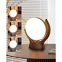Light Therapy Lamp 10000 Lux Rotatable, LED UV-Free Sun Light Therapy Lamp with 3 Color Temperature & 5 Brightness Settings, Adjustable Timer, Happy Mood Lamps for Home Office Travel, Black