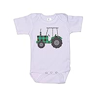 Tractor Onesie/Plaid Tractor/Baby Farm Outfit/Country Bodysuit/Sublimated Design