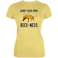 Old Glory Honey Bee Mind Your Own Bees-Ness Business Juniors Soft T Shirt