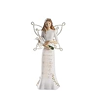 Pavilion Gift Company Because Someone We Love, Little Bit of Heaven in Our Home Gold & White in Memory Figurine 7.5