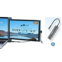 Duex Lite Portable Monitor with 5-in-1 USB C Hub, New Mobile Pixels 12.5
