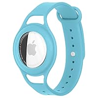 Case-Mate AirTag Bracelet for Kids - Flexible AirTag Case w/Lightweight Silicone Watch Band - Easy to Install Apple AirTag Holder for Kids - Tracker Wristband Strap for Child/Adults/Elders - Black