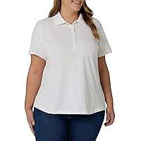 womens Plus Size Short Sleeve Polo Shirt