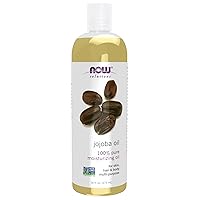 NOW Solutions, Jojoba Oil, 100% Pure Moisturizing, Multi-Purpose Oil for Face, Hair and Body, 16-Ounce