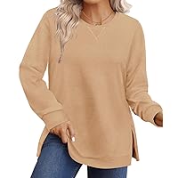 RITERA Plus Size Tops For Women Winter Long Sleeve Basic Loose fit Pullover Sweatshirts Oversized Tunic Shirts