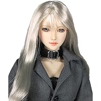 HiPlay 1/6 Scale Female Figure Head Sculpt, 100% Handmade & Customized Makeup, Anime Style, Beauty Charming Girl Doll Head for 12