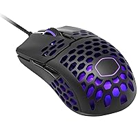 MM711 RGB-LED Lightweight 60g Wired Gaming Mouse - 16000 DPI Optical Sensor, 20 Million Click Omron Switches, Smooth Glide PTFE Feet, and Ambidextrous Honeycomb Shell - Matte Black