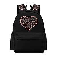 Love Jiujitsu Travel Backpack Lightweight 16.5 Inch Computer Laptop Bag Casual Daypack for Men Women